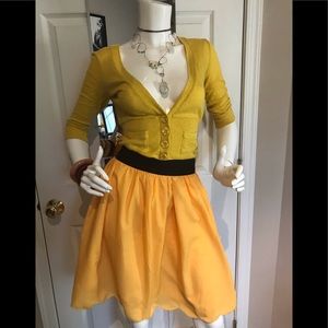 Downeast brand orange yellow polyester skirt
